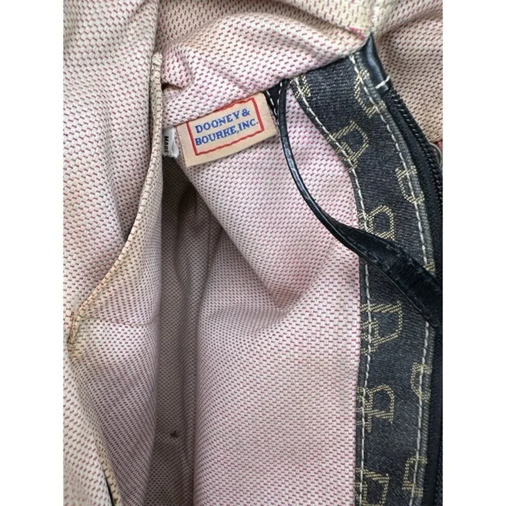 Dooney & Bourke Vintage Monogram Shoulder Bag Black & Gray - Picture 8 of 12